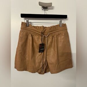 $70! n:PHILANTHROPY High Waist Women Vegan Leather Shorts size L. FREE SHIPPING!